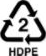 2 HDPE recycling symbol